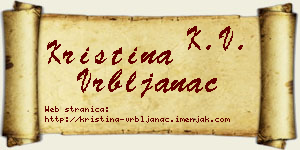 Kristina Vrbljanac vizit kartica